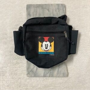 Vintage 90s Mickey Mouse Fanny Pack Belt Bag Waist Pack Black